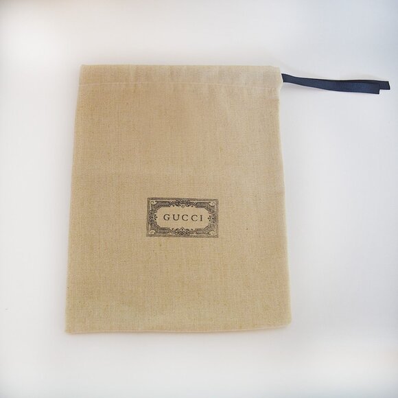 New Gucci Tan Canvas Dust Bag 11" (H) x 8.5" (W) - Picture 1 of 6